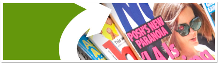 Magazines ready to be recycled or re-used